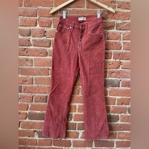 Madewell Red Boot Cut Pants
